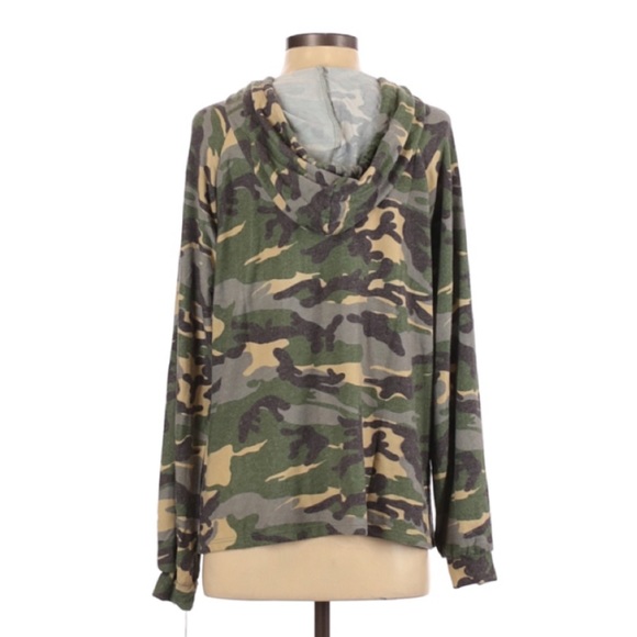 Lauren Moshi Markie Camo Music Note Hoodie Pullove - Picture 8 of 8